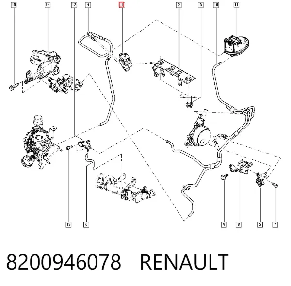 Przetwornik ciśnienia (solenoid) doładowania 8200946078 Renault (RVI)