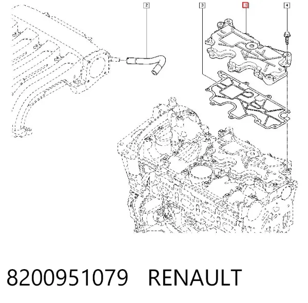 Separator oleju układu wentylacji kadłuda (bloku silnika) 8200951079 Renault (RVI)