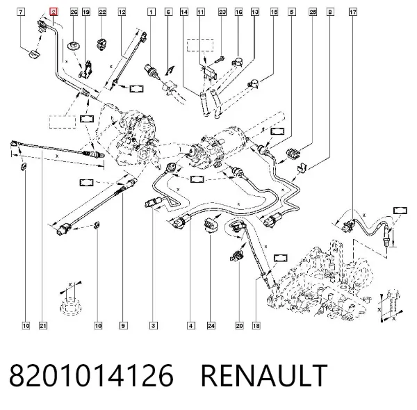 Czujnik temperatury spalin, w katalizatorze 8201014126 Renault (RVI)