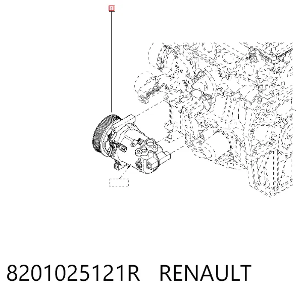 Sprężarka klimatyzacji 8201025121R Renault (RVI)