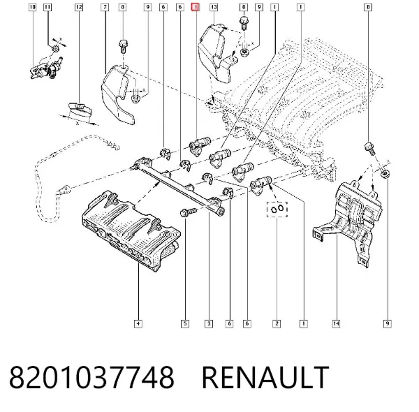 Wtryskiwacz paliwa 8201037748 Renault (RVI)