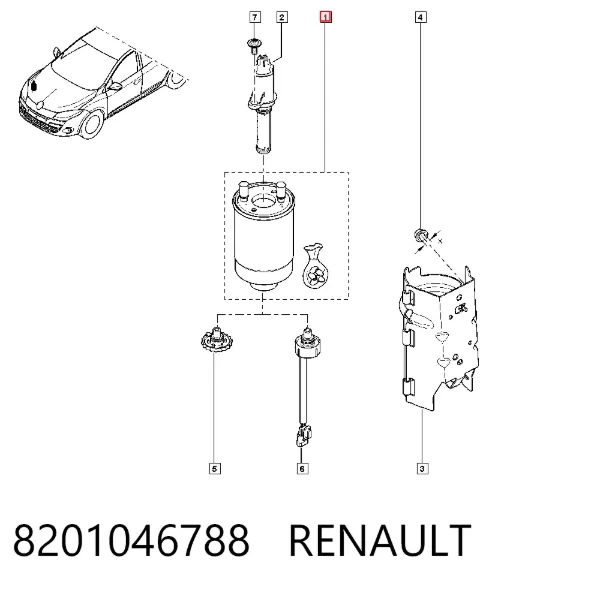 Filtr paliwa 8201046788 Renault (RVI)