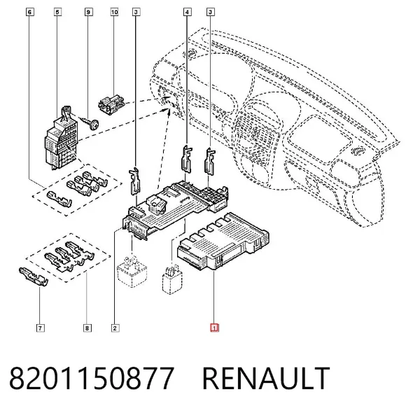 Sterownik silnika 8201150877 Renault (RVI)