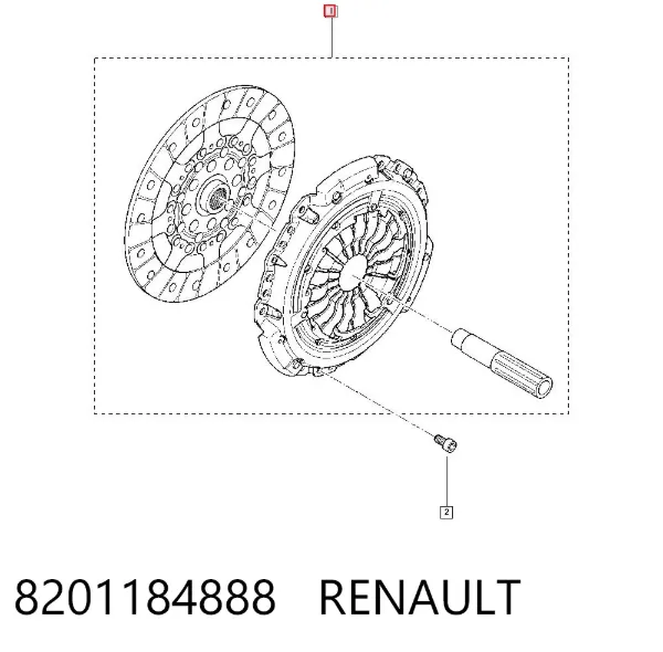 Zestaw sprzęgła (3 części) 8201184888 Renault (RVI)