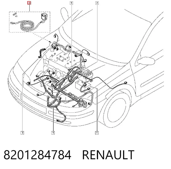 Czujnik ciśnienia paliwa 8201284784 Renault (RVI)