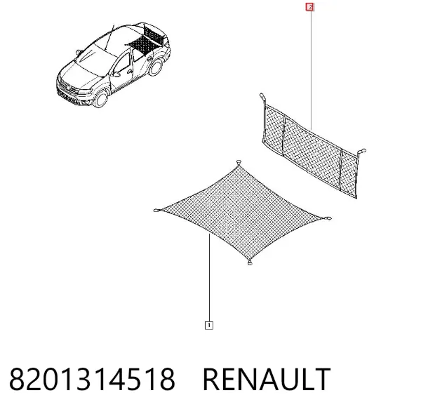 Siatka bagażnika 8201314518 Renault (RVI)