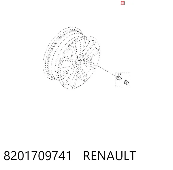 Nakrętka koła Renault Koleos HY0