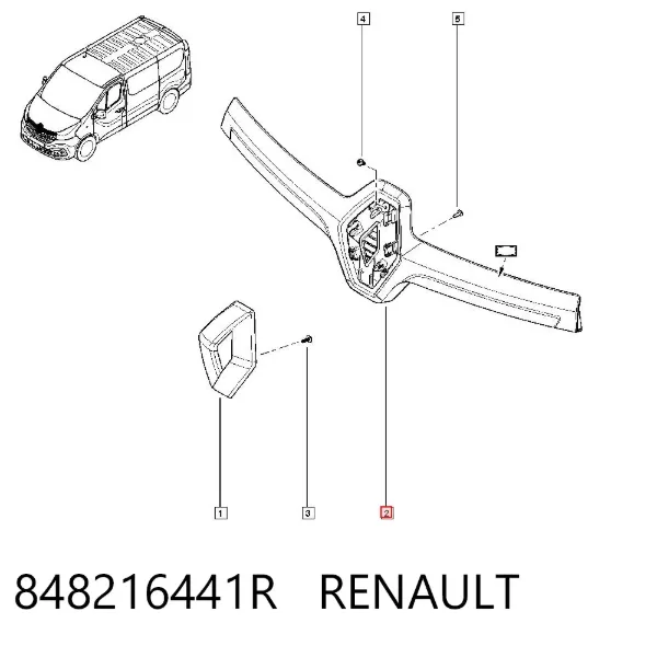 Listwa ochronna atrapy chłodnicy 848216441R Renault (RVI)
