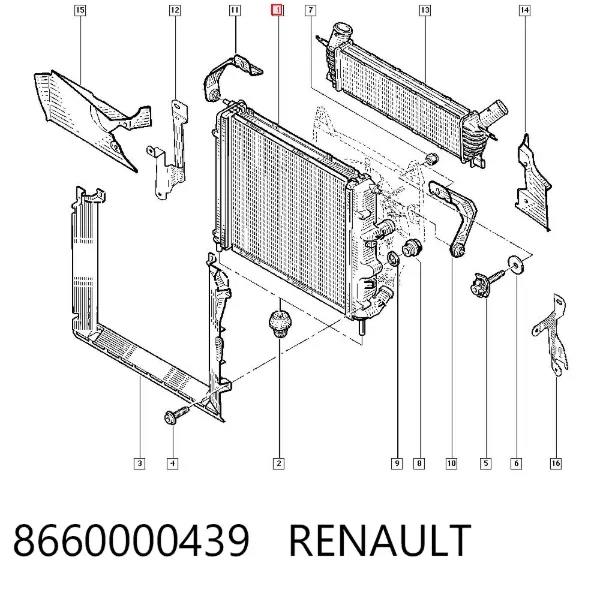 Chłodnica silnika 8660000439 Renault (RVI)