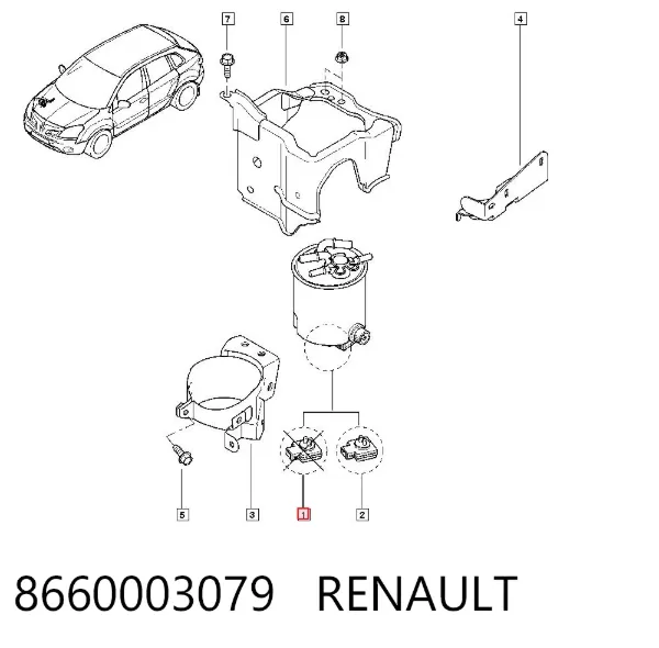 Filtr paliwa 8660003079 Renault (RVI)