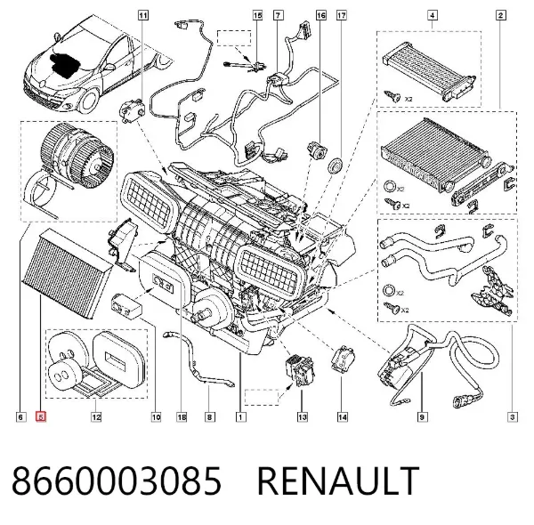 Filtr kabiny 8660003085 Renault (RVI)