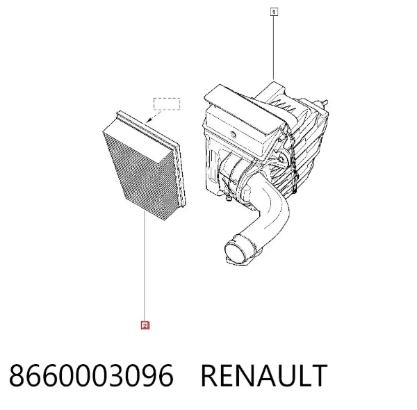 Filtr powietrza 8660003096 Renault (RVI)