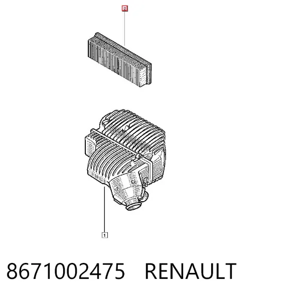 Filtr powietrza 8671002475 Renault (RVI)
