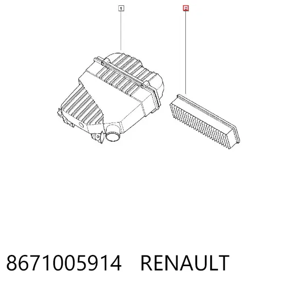 Filtr powietrza 8671005914 Renault (RVI)