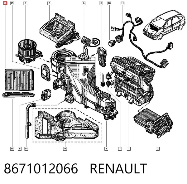 Filtr kabiny 8671012066 Renault (RVI)