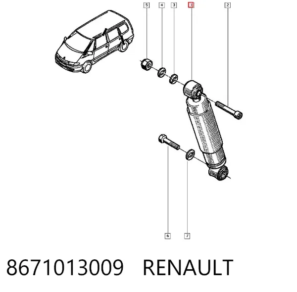 Amortyzator tylny 8671013009 Renault (RVI)