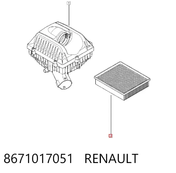 Filtr powietrza 8671017051 Renault (RVI)