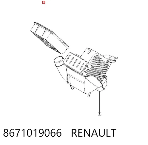 Filtr powietrza 8671019066 Renault (RVI)
