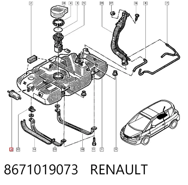 Filtr paliwa 8671019073 Renault (RVI)