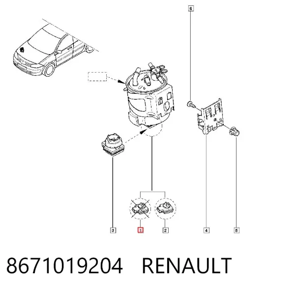 Filtr paliwa 8671019204 Renault (RVI)