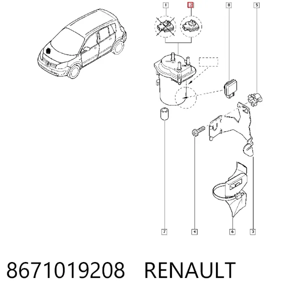 Filtr paliwa 8671019208 Renault (RVI)
