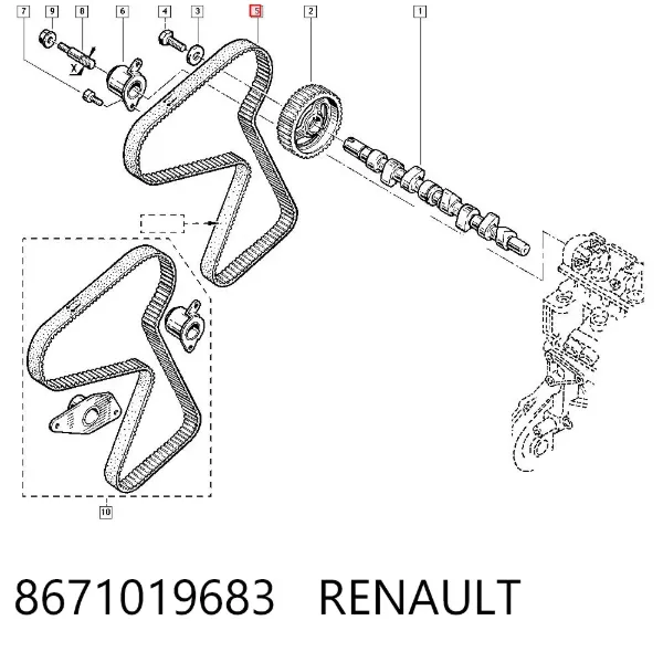 Pasek rozrządu 8671019683 Renault (RVI)