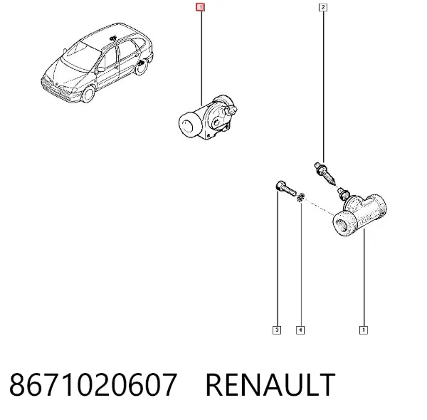 Cylinder hamulcowy roboczy tylny 8671020607 Renault (RVI)