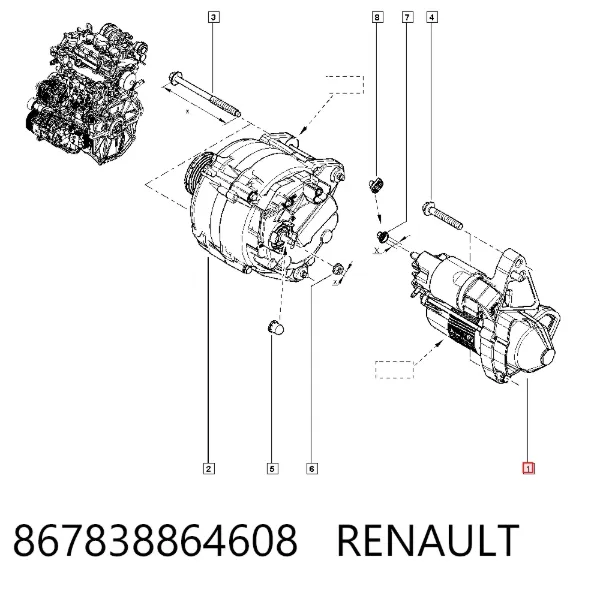 Rozrusznik 867838864608 Renault (RVI)