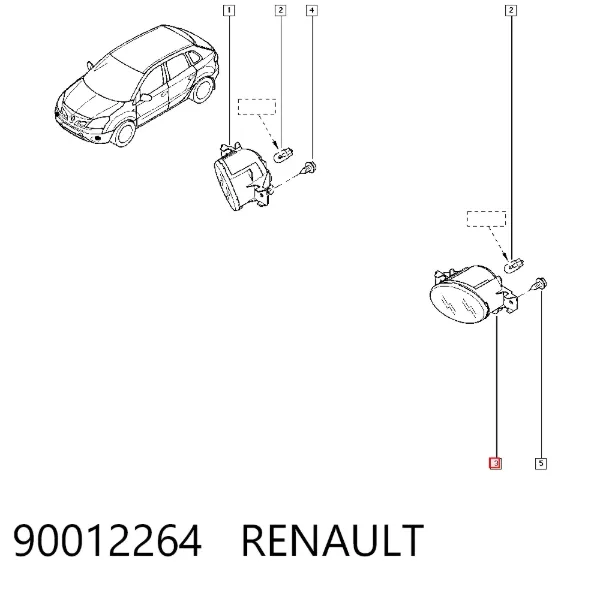 Lampa przeciwmgielna lewa/prawa 90012264 Renault (RVI)