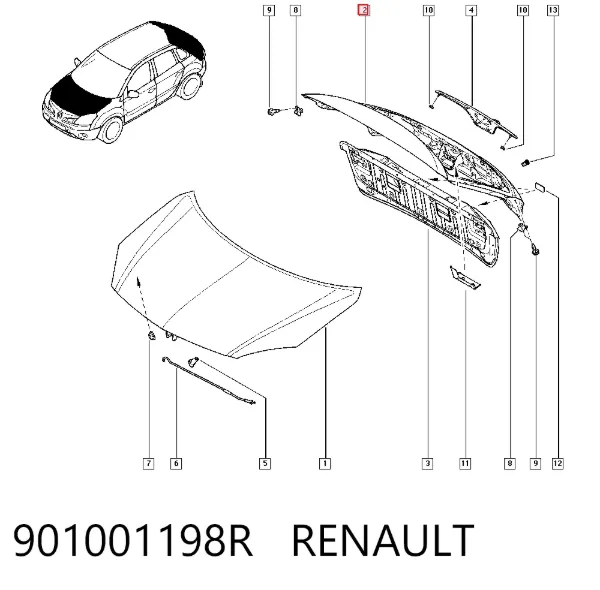 Drzwi tylne (bagażnika 3/5) Renault Koleos HY0