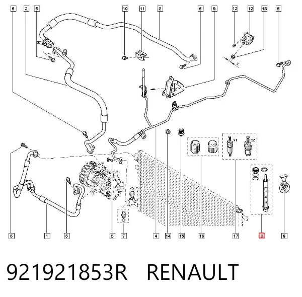 Osuszacz klimatyzacji 921921853R Renault (RVI)