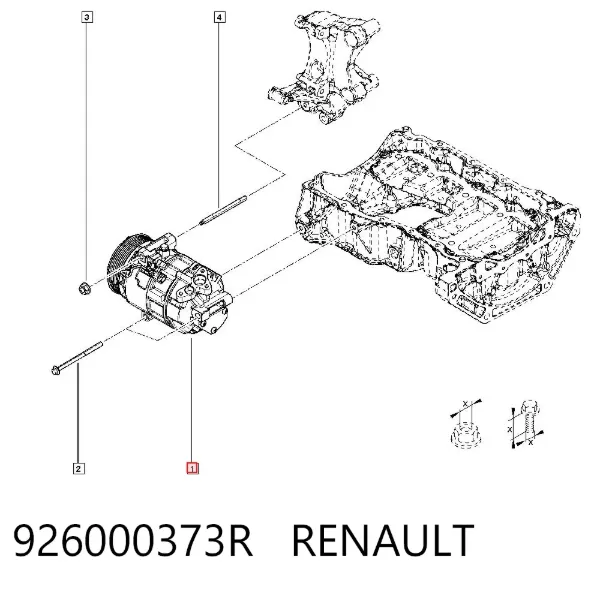 Sprężarka klimatyzacji 926000373R Renault (RVI)