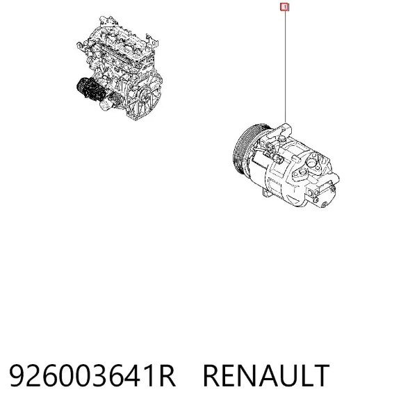 Sprężarka klimatyzacji 926003641R Renault (RVI)