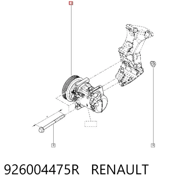 Sprężarka klimatyzacji 926004475R Renault (RVI)