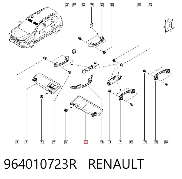 Osłona przeciwsłoneczna Renault DOKKER FE
