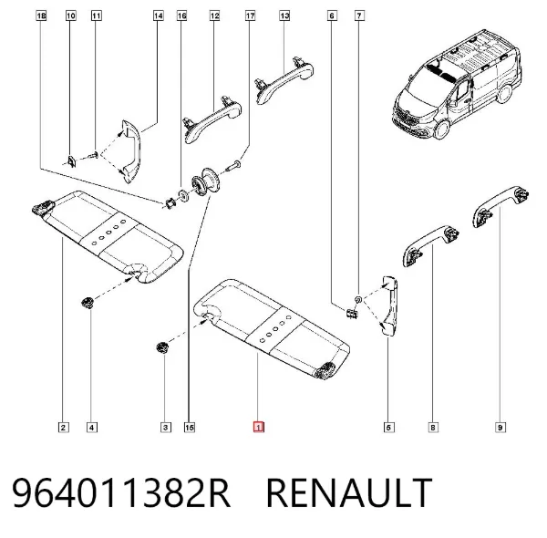 Osłona przeciwsłoneczna Renault Trafic III