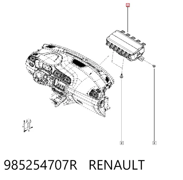 Poduszka powietrzna (Airbag) pasażera 985254707R Renault (RVI)