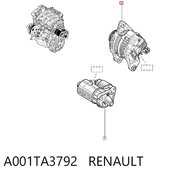Alternator A001TA3792 Renault (RVI)