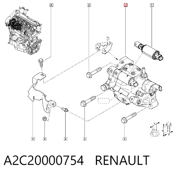 Pompa wtryskowa wysokiego ciśnienia A2C20000754 Renault (RVI)