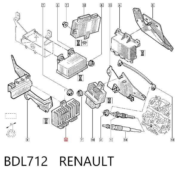 Przekaźnik świec żarowych BDL712 Renault (RVI)
