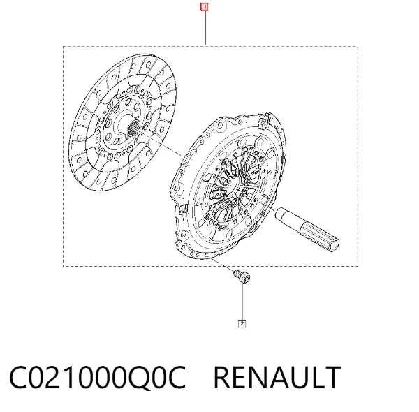 Zestaw sprzęgła (3 części) C021000Q0C Renault (RVI)