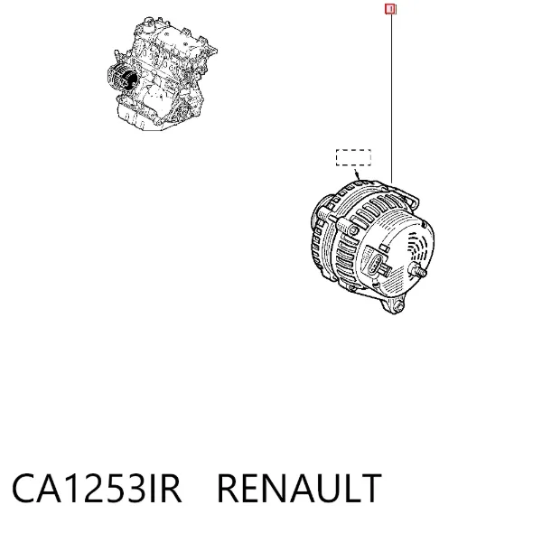 Alternator CA1253IR Renault (RVI)