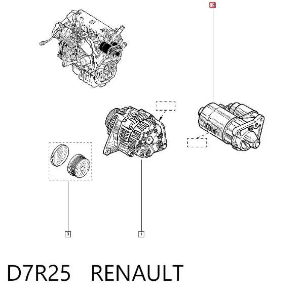 Rozrusznik D7R25 Renault (RVI)