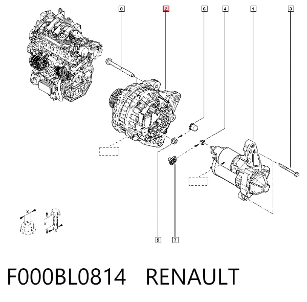 Alternator F000BL0814 Renault (RVI)