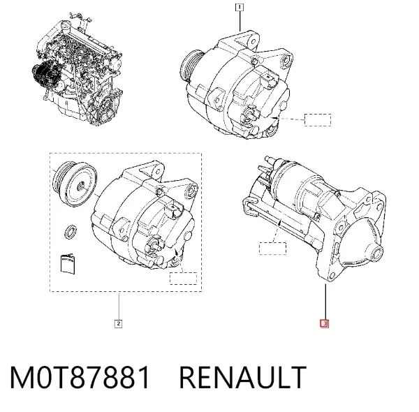 Rozrusznik M0T87881 Renault (RVI)