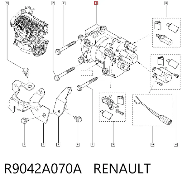 Pompa wtryskowa wysokiego ciśnienia R9042A070A Renault (RVI)