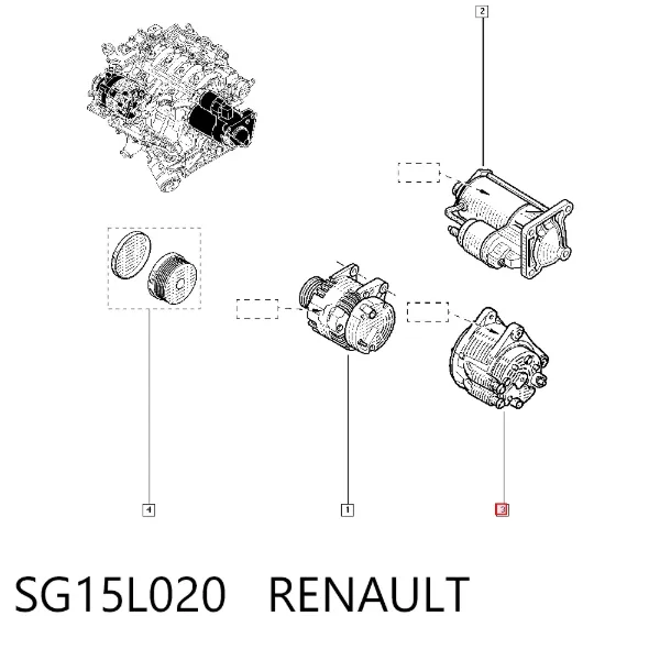 Alternator SG15L020 Renault (RVI)