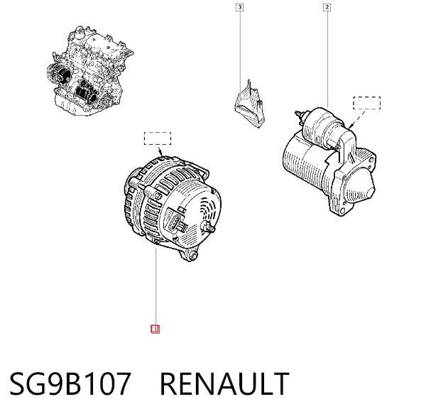 Alternator SG9B107 Renault (RVI)