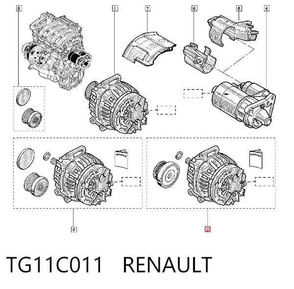 Alternator TG11C011 Renault (RVI)