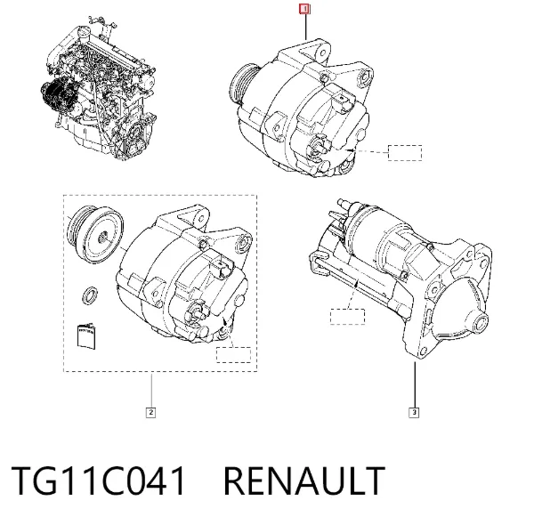 Alternator TG11C041 Renault (RVI)